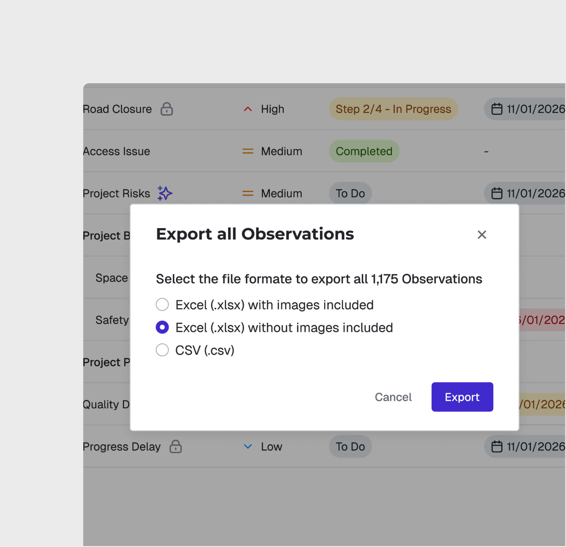 Экспорт и отчетность