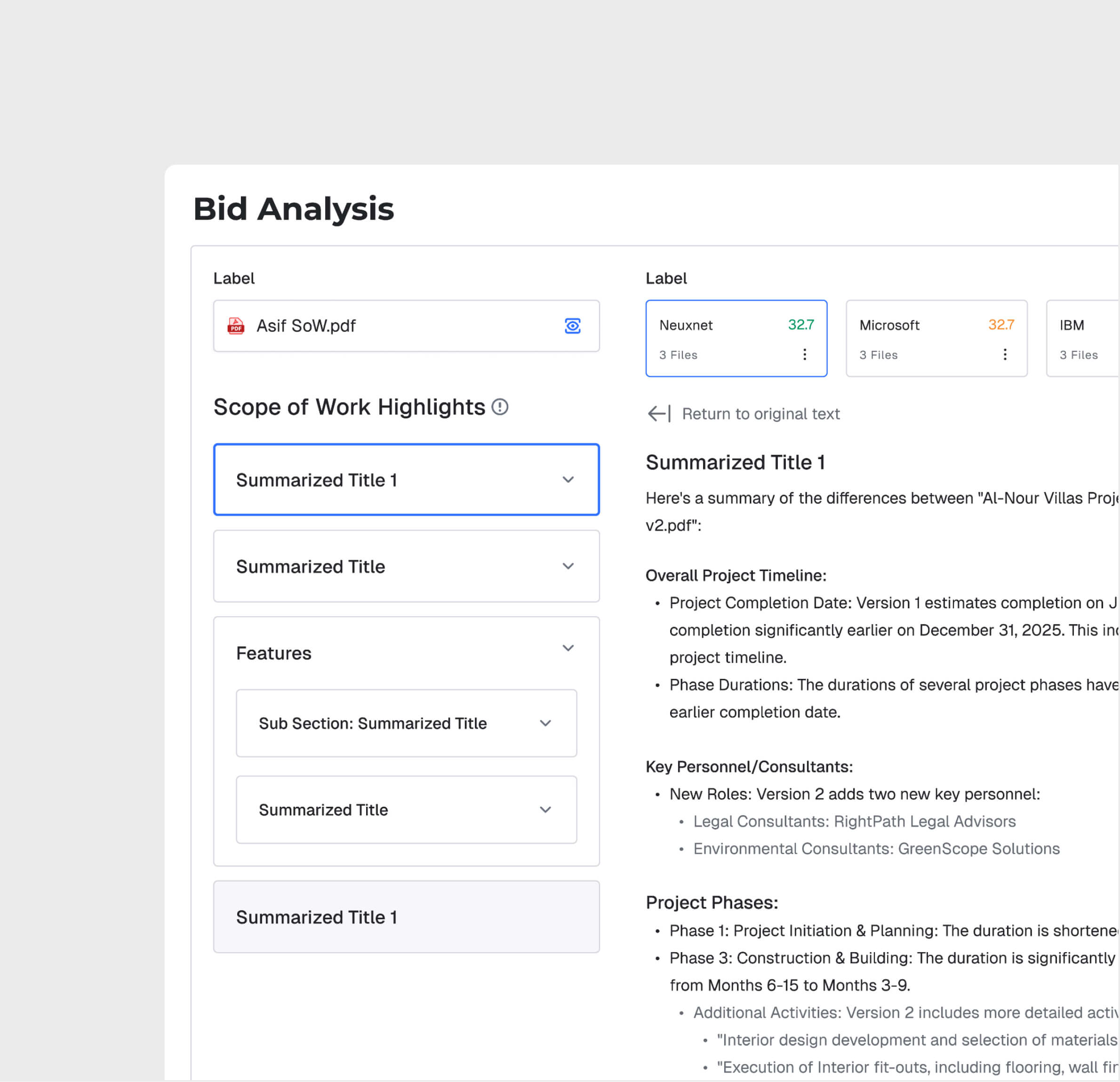 Сравнение нескольких участников